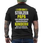 Vater Stolzer Papaatertag Spruch Sprüche Geschenkidee T-Shirt mit Rückendruck