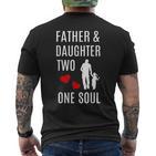 Vater Und Tochter Hand In Hand Herz Seele Papa Kind Geschenk T-Shirt mit Rückendruck