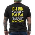 Vatertag Stolzer-Papa -Om Großartigen Sohn Bekommen T-Shirt mit Rückendruck