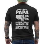 Vatertagater Papa Zwillings Papa Kapuzenjacke T-Shirt mit Rückendruck