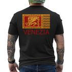 Venezianisches Löwen-Motiv Herren Kurzärmliges Herren-T-Kurzärmliges Herren-T-Shirt, Venedig-Themen Tee