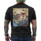 Vintage Catzilla Kitten Cat Rentro T-Shirt mit Rückendruck