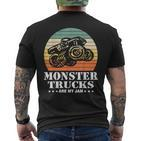 Vintage Monster Truck Are My Jam Retro Sunset Cool Engines T-Shirt mit Rückendruck