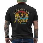 Vintage Retro Befördert Zum Papa 2024 T-Shirt mit Rückendruck