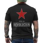 Viva La Revolucion Red Star Es Lebe Die Revolution T-Shirt mit Rückendruck