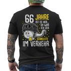 Vor 66 Jahren Der Fastest In Traffic 66Th Birthday Man T-Shirt mit Rückendruck