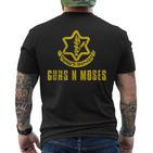 Waffen N Moses Israels Defense Forces Idf Tzahal Krav Maga T-Shirt mit Rückendruck
