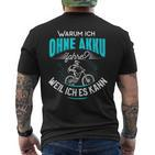 Warum Ich Ohne Akku Fahre - Anti E-Bike Kurzärmliges Herren-T-Kurzärmliges Herren-T-Shirt für Radfahrer