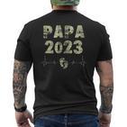 Werdender Papa 2023 Frischgebackener Papa 2023 Geburt Papa Kapuzenjacke T-Shirt mit Rückendruck