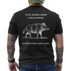 Wild Boar Saying Jägerlatein Hunter Slogan T-Shirt mit Rückendruck