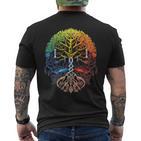 Yggdrasil Viking Warrior Norse Mythology T-Shirt mit Rückendruck