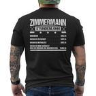 Zimmermann Stundenlohn Geselle Zimmerner Meister Gehalt T-Shirt mit Rückendruck