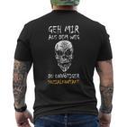 Zombie Skull Kurzärmliges Herren-T-Kurzärmliges Herren-T-Shirt - Vermeide unnötigen Sozialkontakt, Lustiges Motiv