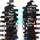 Zum Voltigieren Geboren Zur Schule Gezwungen German Langu T-Shirt mit Rückendruck