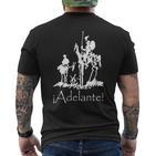 ¡Adelante Don Quijote Sancho Panza S T-Shirt mit Rückendruck