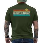 70S 80S Ca Retro Sunset Santa Cruz T-Shirt mit Rückendruck