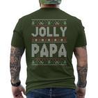 Herren Winterferien X-Mas Santa Jolly Papa Hässliche Weihnachten T-Shirt mit Rückendruck