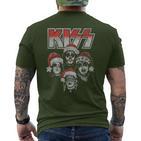 Kiss Detroit Rock Santa T-Shirt mit Rückendruck