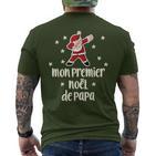 Mein Erstes Weihnachtsfeston Papa Dabbing Santa Eltern T-Shirt mit Rückendruck