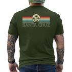 Santa Cruz Ca California Retro 70S 80S Surfer S T-Shirt mit Rückendruck
