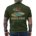 Santa Cruz Ca California Surfboard T-Shirt mit Rückendruck