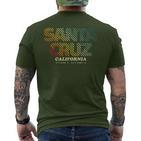 Santa Cruz City California Vintage Retro S T-Shirt mit Rückendruck