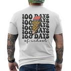 100 Tage Schule Lightning Bolt Pencil 100 Tag Für Lehrer T-Shirt mit Rückendruck