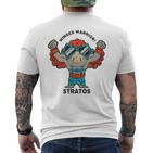 Adorable Stratos He Man Toy 1980 Gray T-Shirt mit Rückendruck