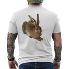 Albrecht Durer Young Rabbit Gray S T-Shirt mit Rückendruck