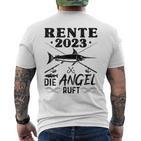 Angler Opa Papa Angeln Ruhestand Rente T-Shirt mit Rückendruck