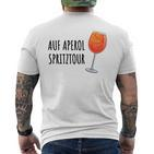 Aperol Bin Auf Aperol Spritztour German Language S T-Shirt mit Rückendruck
