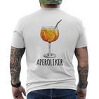 Aperoliker Team Spritz Fan Team Aperoliker Gray T-Shirt mit Rückendruck