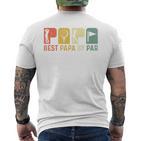 Best Papa By Par Golf Opa Golfer Golfing Dad Retro T-Shirt mit Rückendruck