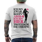 Beste Chefin Hier T-Shirt mit Rückendruck