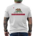 California Republic Flag California Souvenir T-Shirt mit Rückendruck