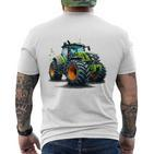 Children's Ich Bin 5 Traktor Bauer & Landwirt T-Shirt mit Rückendruck