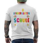 Children's Tschüss Kindergarten Hello School 2024 T-Shirt mit Rückendruck
