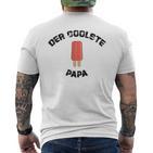 Der Coolste Papa Eis Am Stiel Lustigater Papi T-Shirt mit Rückendruck