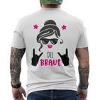 Die Braut Rockt Team Bride Outfit Jga Group S T-Shirt mit Rückendruck