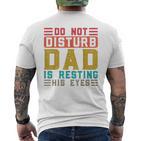 Don't Distortion Papa Ruht Seine Augen Gray T-Shirt mit Rückendruck