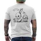 Easter Bunny Ausmalen Und Selbst Bemalen T-Shirt mit Rückendruck