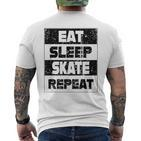 Eat Sleep Skate Repeat T-Shirt mit Rückendruck