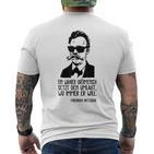 Friedrich Nietzsche Philosophie Deutscher Philosopher Gray T-Shirt mit Rückendruck