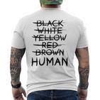 Gegen Rassismus No Racism Human T-Shirt mit Rückendruck