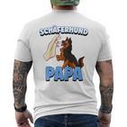 Herren Schäferhund Hund Papa Raglan T-Shirt mit Rückendruck