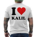 Ich Liebe Kalil T-Shirt mit Rückendruck