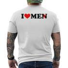 Ich Liebe Männer Ohne Das N Herz Herren Mit Durchstrichenem N T-Shirt mit Rückendruck