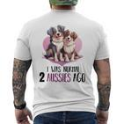 Ich War Normalor 2 Aussies Lustiger Australian Shepherd T-Shirt mit Rückendruck