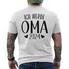 Ich Werde Oma 2024 German Language T-Shirt mit Rückendruck