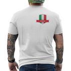 Italienische Flagge Buchstabe I Und T Italien Italia T-Shirt mit Rückendruck